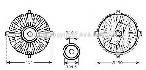 Сцепление, вентилятор радиатора AVA QUALITY COOLING MSC420