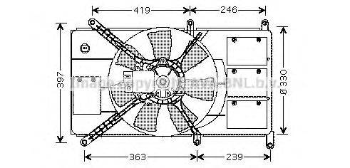 Вентилятор, охлаждение двигателя AVA QUALITY COOLING MT7522