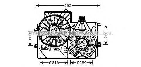 Вентилятор, охлаждение двигателя AVA QUALITY COOLING OL7528