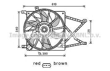 Вентилятор, охлаждение двигателя AVA QUALITY COOLING OL7544