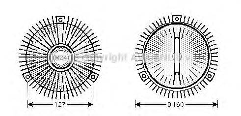 Сцепление, вентилятор радиатора AVA QUALITY COOLING OLC556