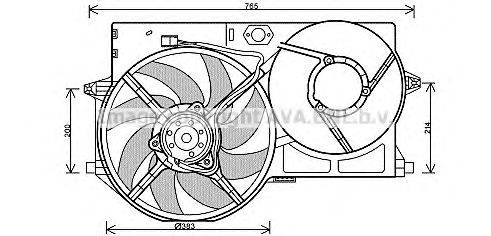 Вентилятор, охлаждение двигателя AVA QUALITY COOLING PE7540