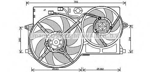 Вентилятор, охлаждение двигателя AVA QUALITY COOLING PE7542