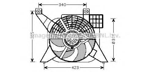 Вентилятор, охлаждение двигателя AVA QUALITY COOLING PE7545