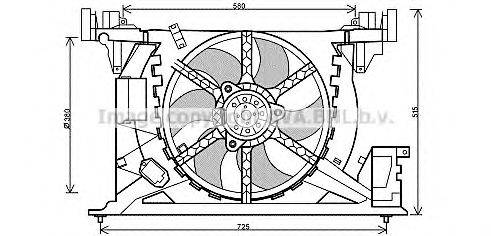 Вентилятор, охлаждение двигателя AVA QUALITY COOLING RT7545