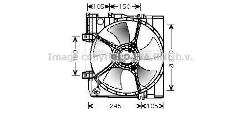 Вентилятор, охлаждение двигателя AVA QUALITY COOLING SU7508