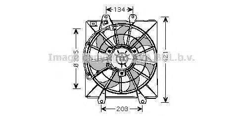 Вентилятор, охлаждение двигателя AVA QUALITY COOLING TO7507