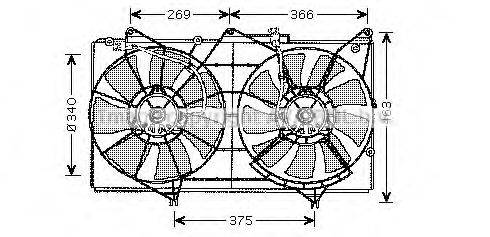 Вентилятор, охлаждение двигателя AVA QUALITY COOLING TO7528