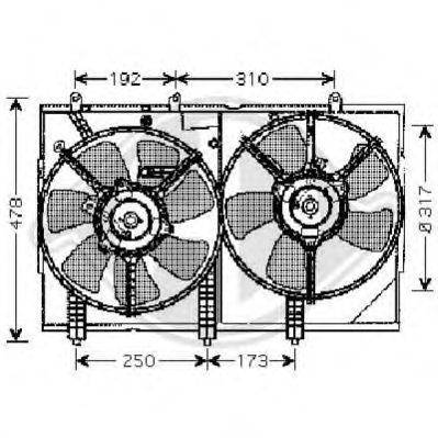 Вентилятор, охлаждение двигателя DIEDERICHS 5846801