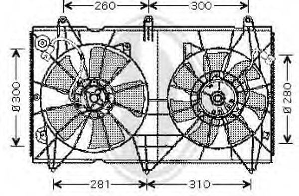 Вентилятор, охлаждение двигателя DIEDERICHS 8521901