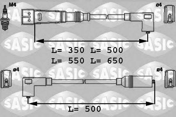 Комплект проводов зажигания SASIC 9286019