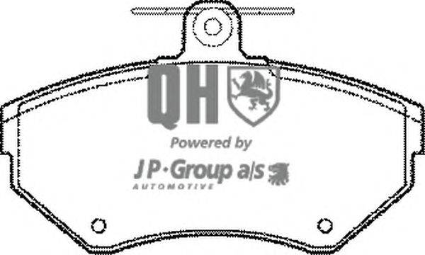Комплект тормозных колодок, дисковый тормоз JP GROUP BP1063