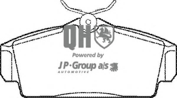 Комплект тормозных колодок, дисковый тормоз JP GROUP BP1097