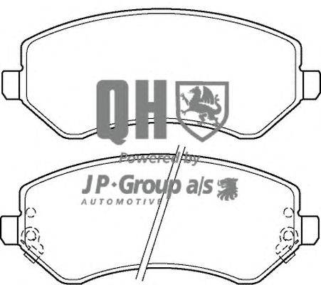 Комплект тормозных колодок, дисковый тормоз JP GROUP BP1344