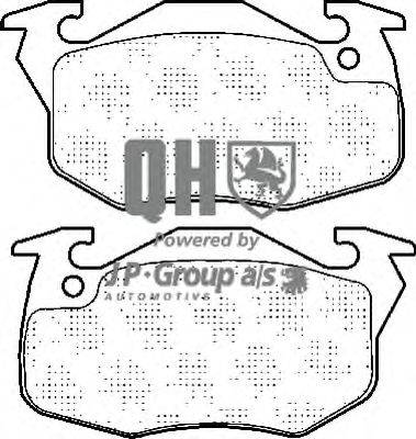 Комплект тормозных колодок, дисковый тормоз JP GROUP BP872