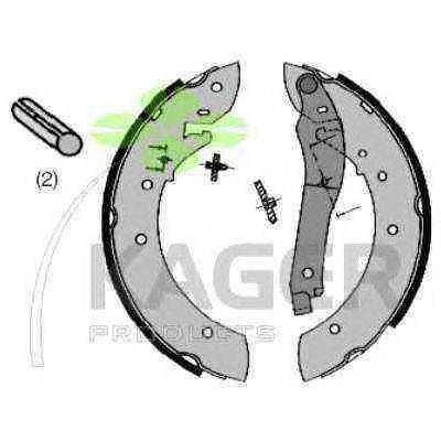 Комплект тормозных колодок KAGER 340491