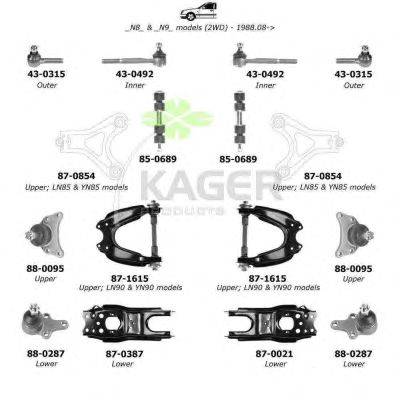 Подвеска колеса KAGER 800969