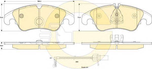 Комплект тормозных колодок, дисковый тормоз AUDI 4G0698151