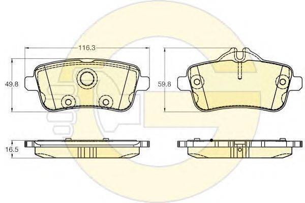 Комплект тормозных колодок, дисковый тормоз GIRLING 25216