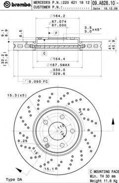 Тормозной диск AP 25249 V