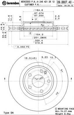 Тормозной диск AP 25287V