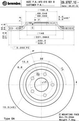 Тормозной диск AP 25294 V