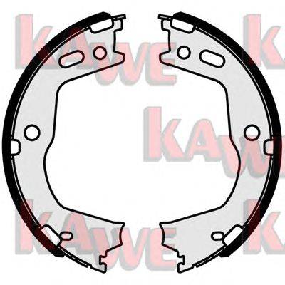 Комплект тормозных колодок, стояночная тормозная система KAWE 01046