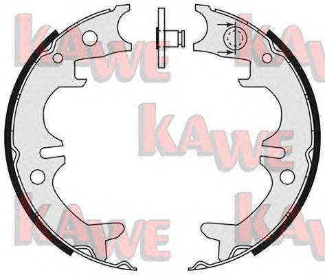 Комплект тормозных колодок, стояночная тормозная система KAWE 09140