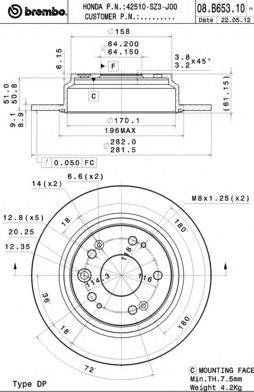 Тормозной диск BRECO BS 6030