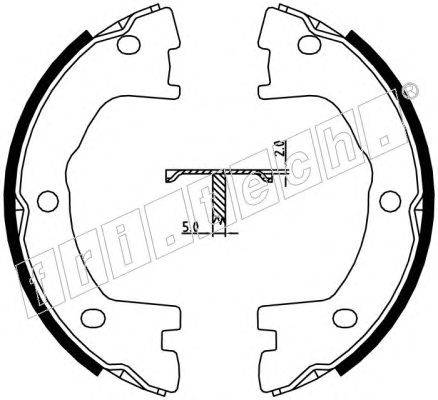 Комплект тормозных колодок, стояночная тормозная система fri.tech. 1034101