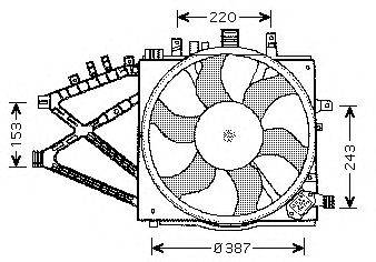 Вентилятор, охлаждение двигателя J. DEUS EV200720