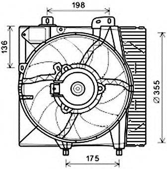 Вентилятор, охлаждение двигателя J. DEUS EV210430