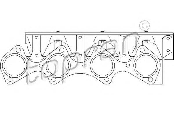 Прокладка, выпускной коллектор TOPRAN 501276