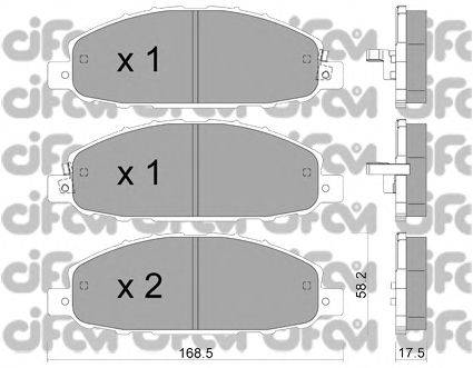 Комплект тормозных колодок, дисковый тормоз CIFAM 822-904-0
