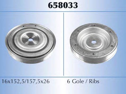 Ременный шкив, коленчатый вал MALÒ 658033