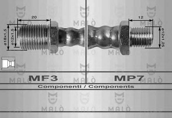Тормозной шланг MALÒ 8064