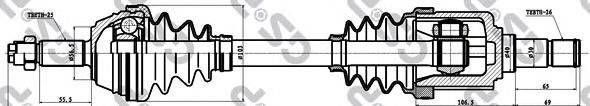 Приводной вал GSP 218044
