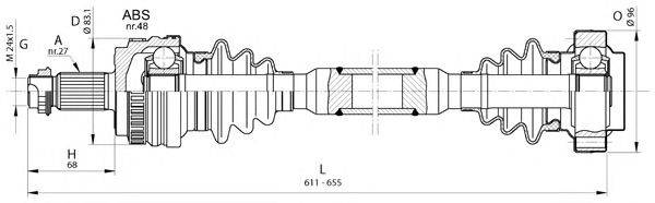 Приводной вал OPEN PARTS DRS6347.00