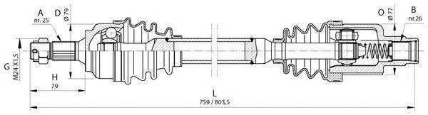 Приводной вал OPEN PARTS DRS6369.00