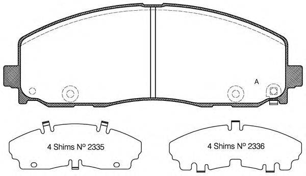 Комплект тормозных колодок, дисковый тормоз OPEN PARTS BPA1484.04