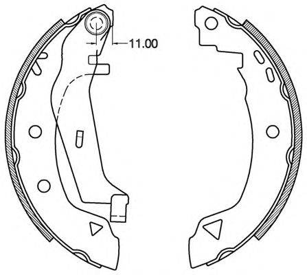 Комплект тормозных колодок OPEN PARTS BSA2098.00