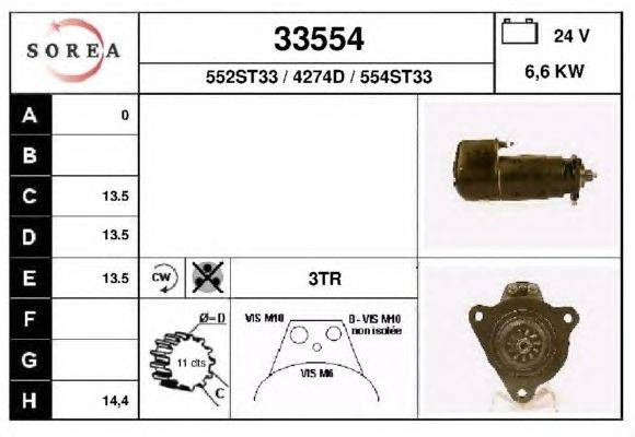 Стартер EAI 33554