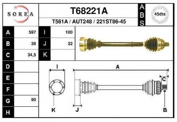 Приводной вал EAI T68221A