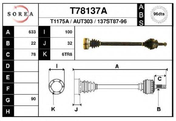 Приводной вал EAI T78137A