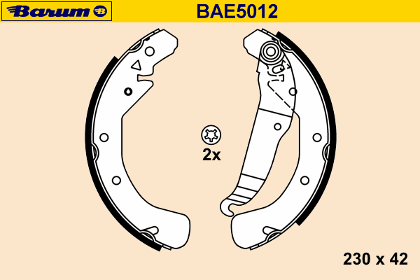 Комплект тормозных колодок BARUM BAE5012