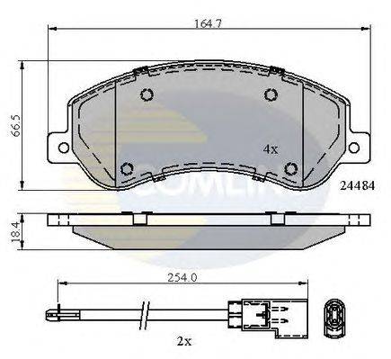 Комплект тормозных колодок, дисковый тормоз COMLINE CBP21512