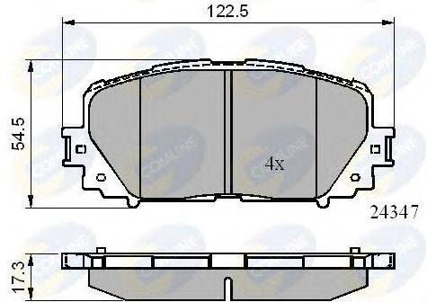 Комплект тормозных колодок, дисковый тормоз COMLINE CBP01767