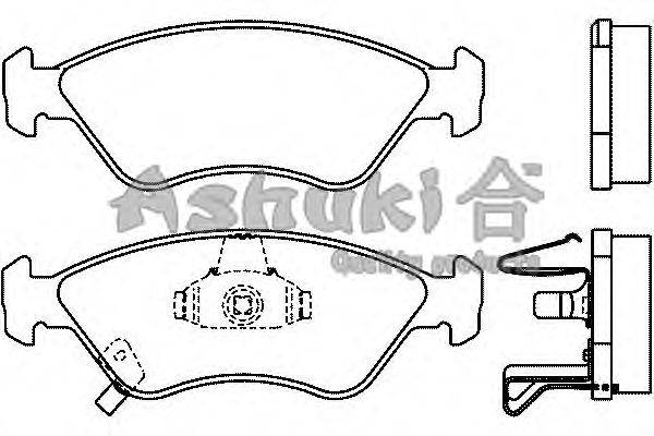 Комплект тормозных колодок, дисковый тормоз ASHUKI 1080-3030