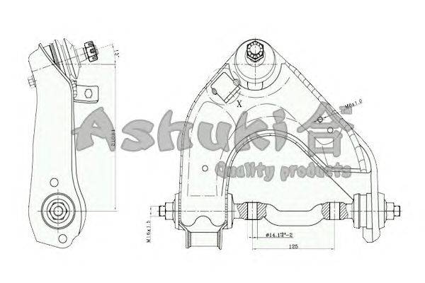 Рычаг независимой подвески колеса, подвеска колеса ASHUKI 14797005