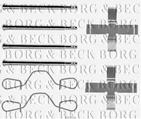 Комплектующие, колодки дискового тормоза BORG & BECK BBK1006